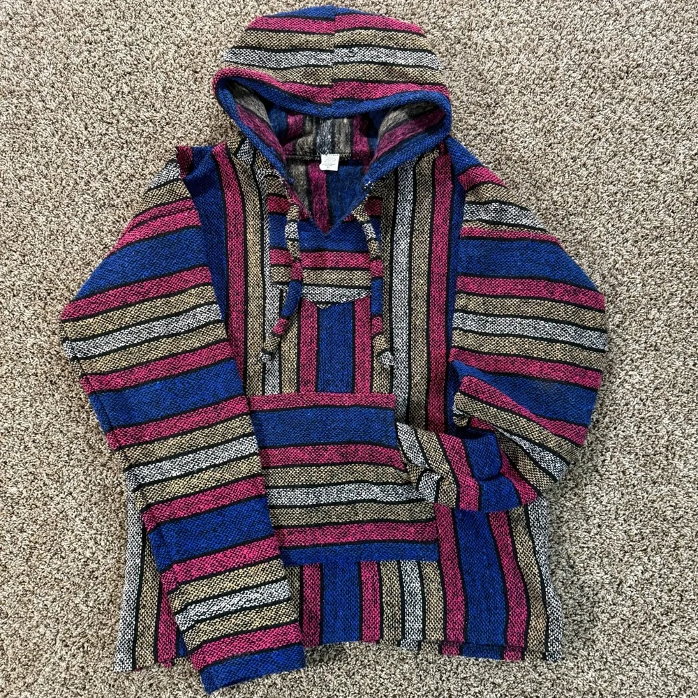 El Paso Saddle Blanket Co Baja Hoodie Size XL Mexican Pullover Southwest Western